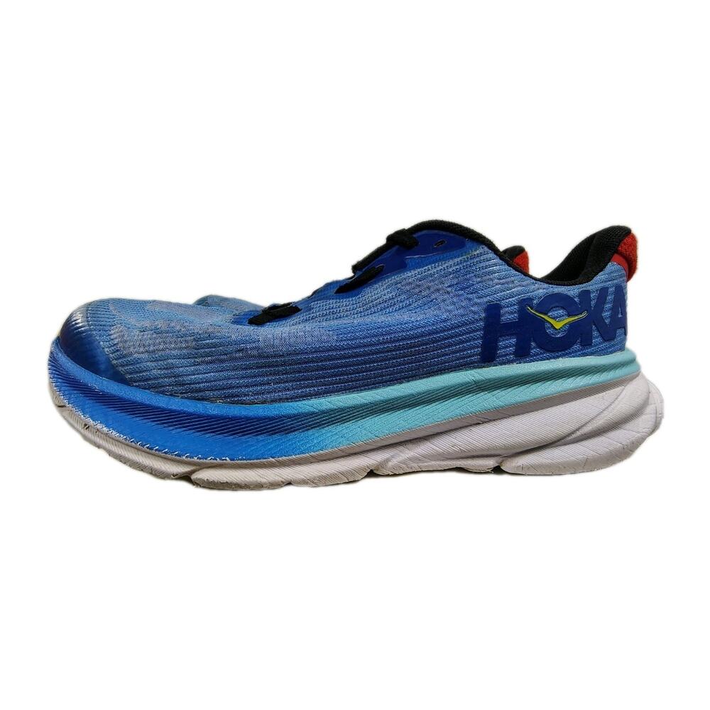 HOKA One One Clifton 9 Shoes Youth Size 6 Blue Road Running Walking Sneakers